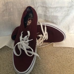 Maroon colored VANS